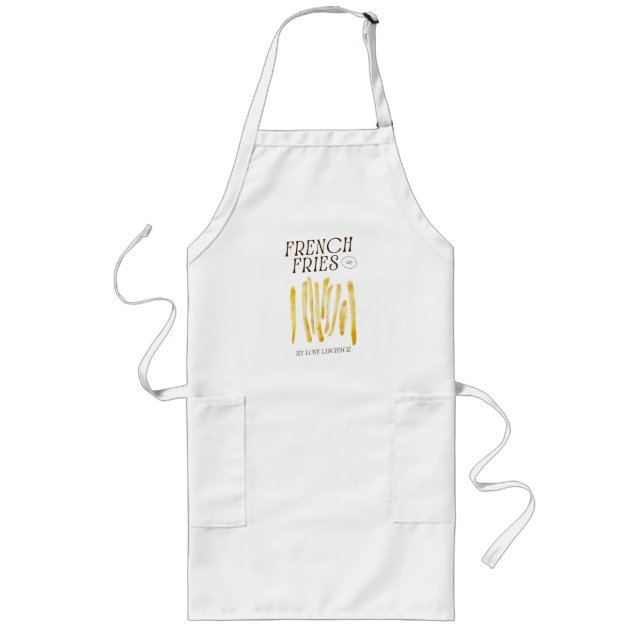 Delantal Largo Francés Fries Love Language Funny Apron (Frente)