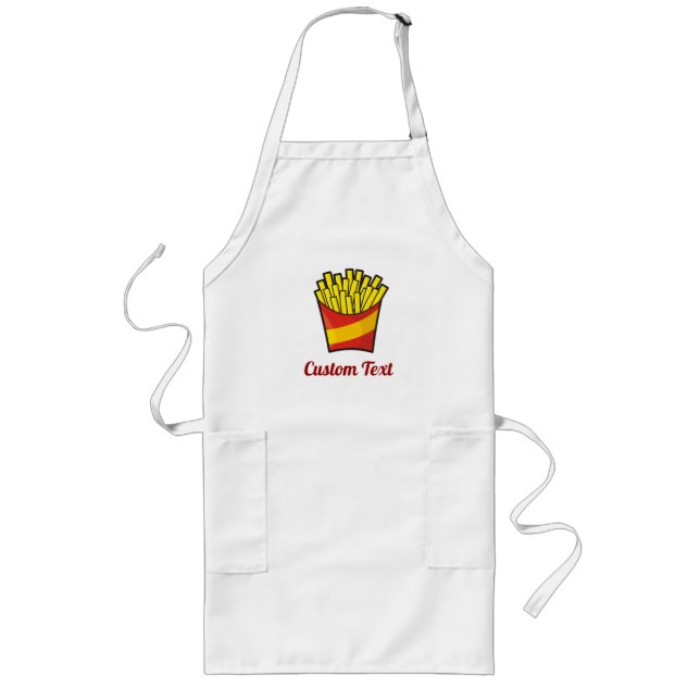 Delantal Largo Fries franceses de larga duración (Frente)