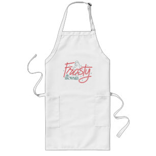 Delantal Largo Frosty el logo de Snowman Candy Cane