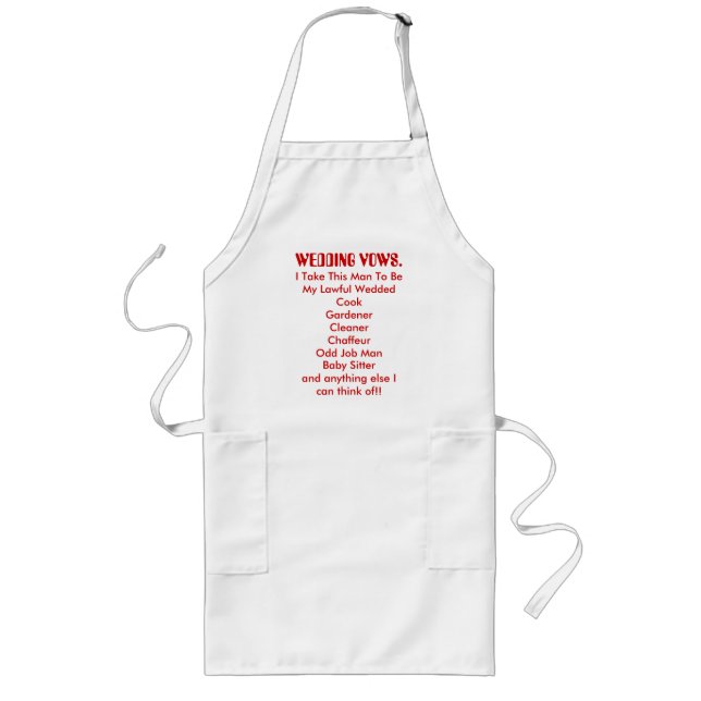DELANTAL LARGO FUNNY APRONS (Frente)