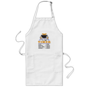 Delantal Largo Funny Beer Timer Grill Master BBQ