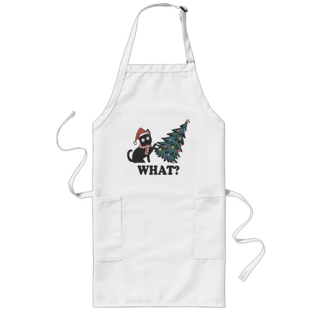 Delantal Largo Funny Cat Navidades Apron (Frente)
