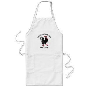 Delantal Largo Funny Chef Cook Rooster Personalizado Apron
