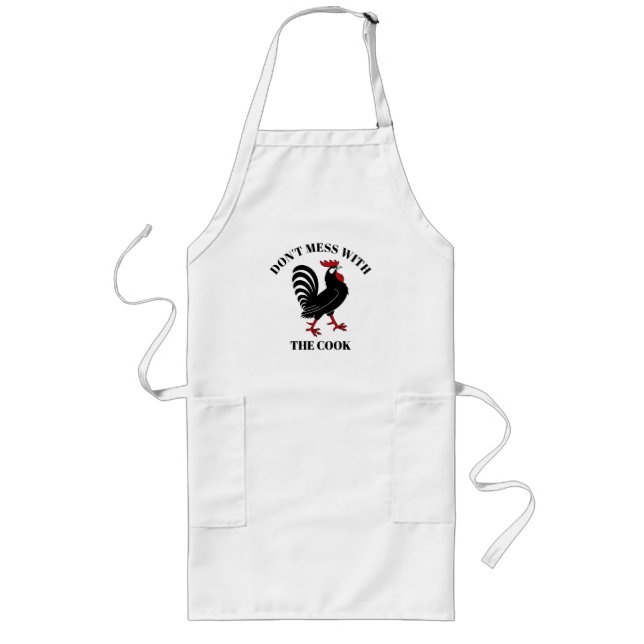 Delantal Largo Funny Chef Cook Rooster Personalizado Apron (Frente)