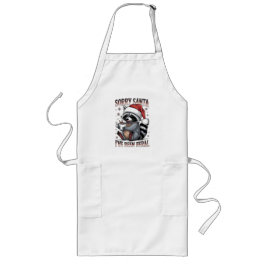 Delantal Largo Funny Christmas Raccoon Apron