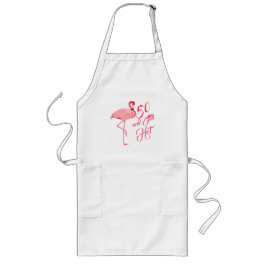 Delantal Largo Funny Fiftieth 50th Birthday Flamingo