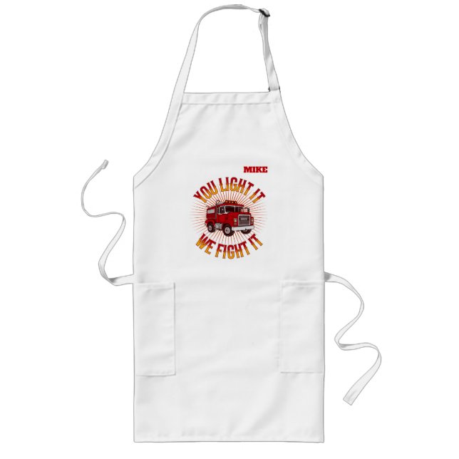 Delantal Largo Funny Firehouse Cooking (Frente)