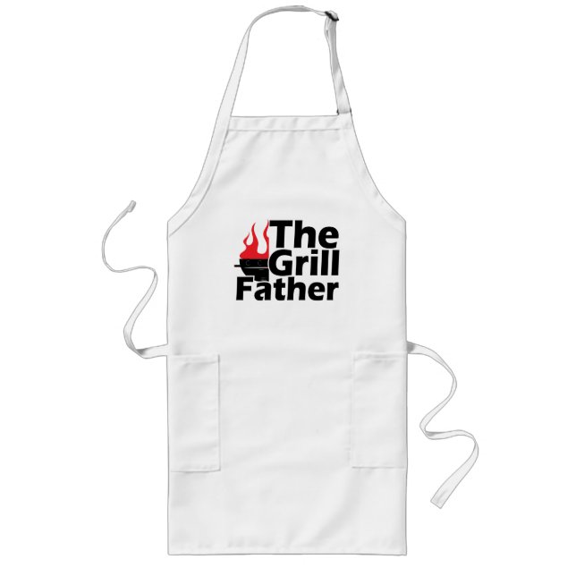 Delantal Largo Funny Flames Grillfather Apron (Frente)