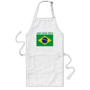 Delantal Largo Fútbol Brasil 2022 con bandera