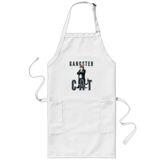 Delantal Largo Gangster Cat Bad Boy (Frente)