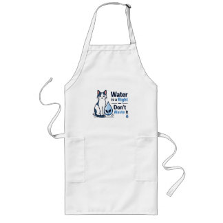 Delantal Largo Gato Adorable Ahorra Agua Cocina Ecológica 