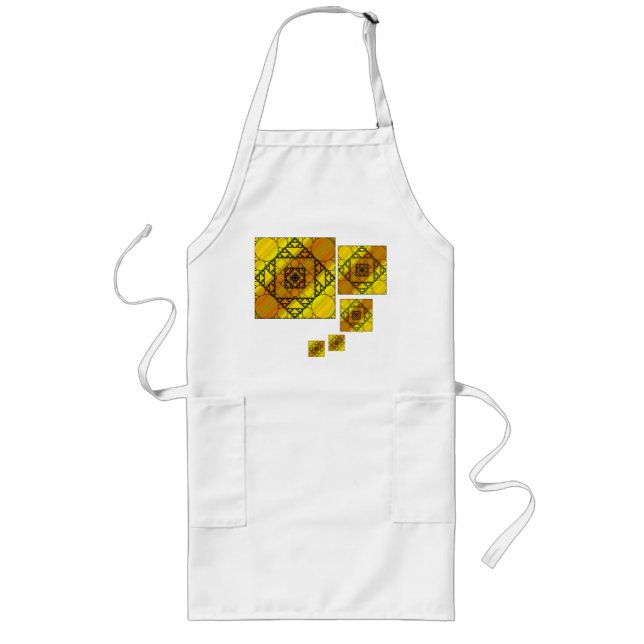Delantal Largo Geometría fractal Apron (Frente)