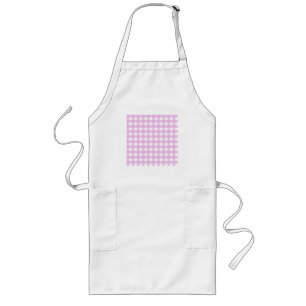 Delantal Largo gingham rosa pálido
