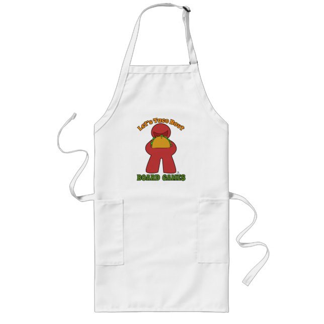 Delantal Largo Go Taco Bout Juegos de mesa Meeple Humor Art (Frente)