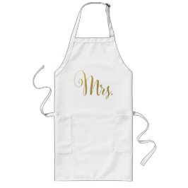 Delantal Largo Gold His n Hers Mr & Mrs Matching Aprons