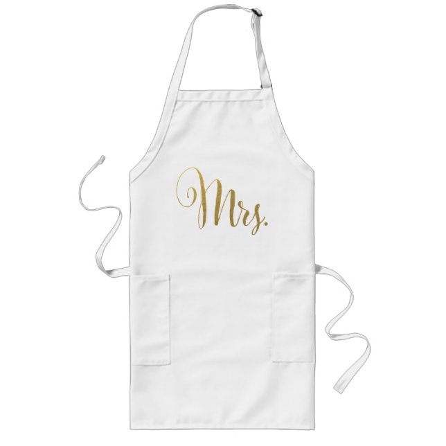 Delantal Largo Gold His n Hers Mr & Mrs Matching Aprons (Frente)