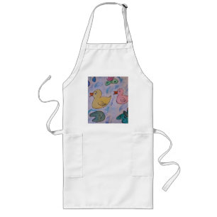 Delantal Largo Gotas de lluvia en Ducklings Apron