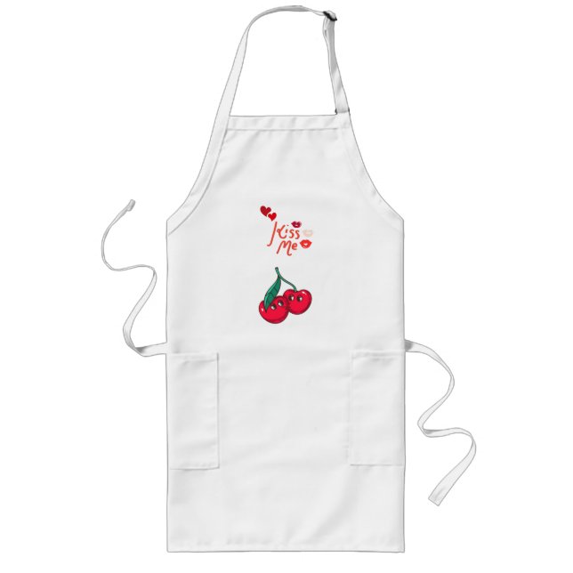 Delantal Largo Graciosas cerezas enamoradas" Let T-Shirt (Frente)