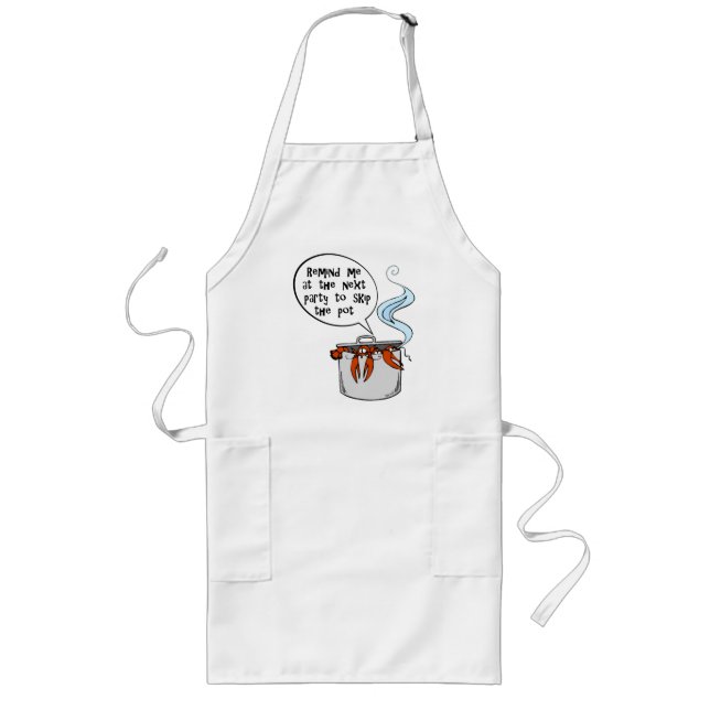 Delantal Largo Gracioso Lobster Recuérdame de saltar la camiseta  (Frente)