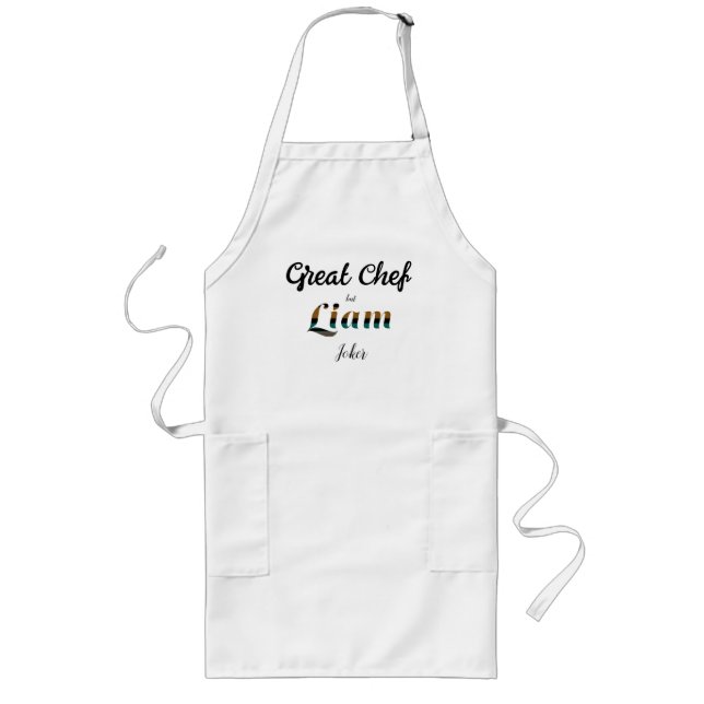 Delantal Largo Gran Chef pero Liam Joker (Frente)