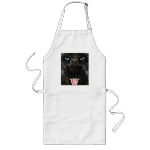 Delantal Largo Gran Gato Pantera Negra