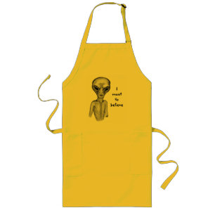 Delantal Largo Grey Alien , quiero creer