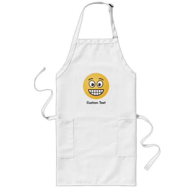 Delantal Largo Grinning Face con los ojos abiertos Apron largo (Frente)
