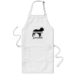 Delantal Largo Groomer Apron, Mascota de Bulldog personalizado