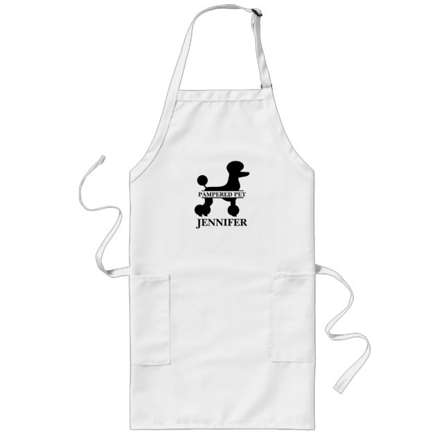 Delantal Largo Groomer Apron, Mascota de canicomios personalizado (Frente)