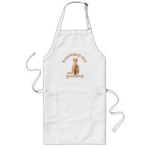 Delantal Largo Groomer Apron, Mascota de gato personalizado