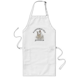 Delantal Largo Groomer Apron, Mascota de gato personalizado