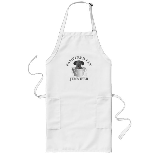 Delantal Largo Groomer Apron Mascota personalizado (Frente)