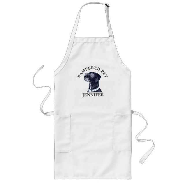 Delantal Largo Groomer Apron Mascota personalizado (Frente)