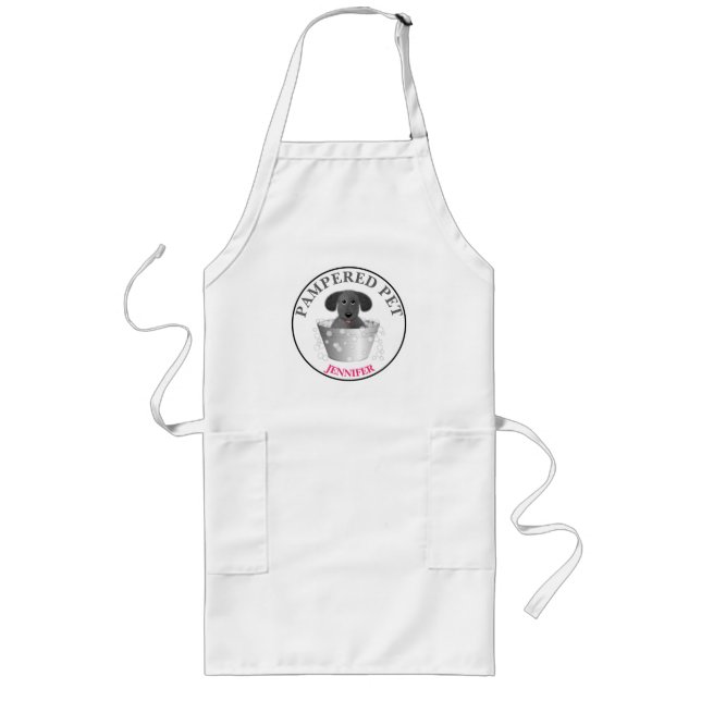 Delantal Largo Groomer Apron Mascota personalizado (Frente)