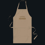 Delantal Largo Groomsman Apron personalizado<br><div class="desc">Gracias a sus padrinos con esta tipografía occidental audaz. Personalice este diseño con su nombre de groomsman. Hace un gran regalo.</div>