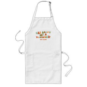 Delantal Largo Groovy Retro ¿Por qué no eres vegetariano?