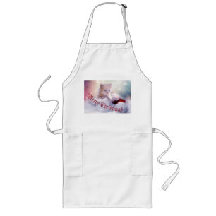 Delantal Largo Guay Cat Merry Christmas Apron