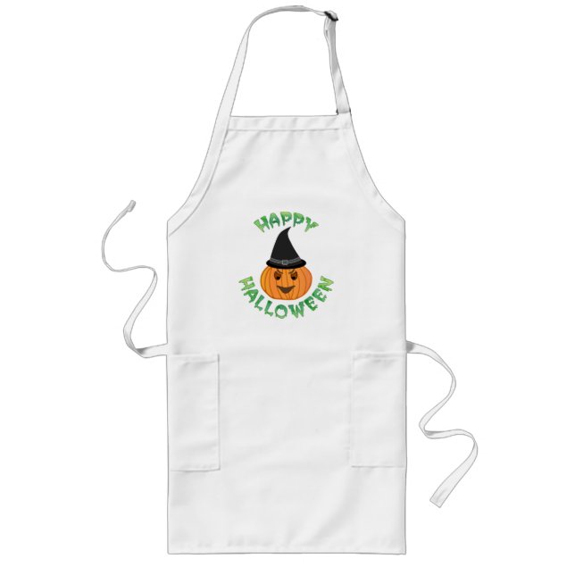DELANTAL LARGO "HAPPY HALLOWEEN" PUMPKIN (Frente)
