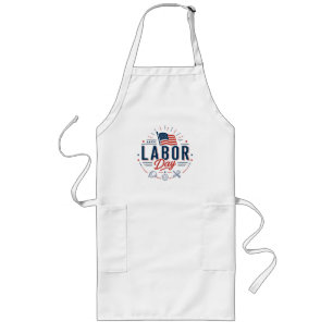 Delantal Largo Happy Labor Day / Día del Trabajo Clásico