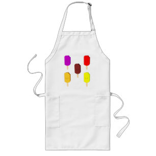 Delantal Largo Helados De Frutas Y Helados De Chocolate