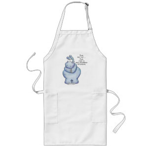Delantal Largo Hipopótamo Hippo-Azul bien redondeado