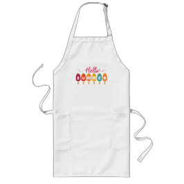 Delantal Largo Hola verano colorido popsicle