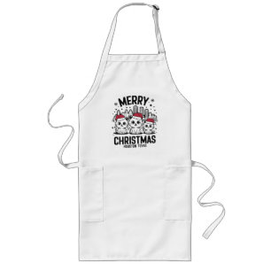 Delantal Largo Houston City Texas Merry Christmas Cats Estados Un