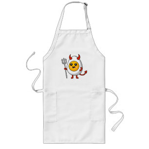 Delantal Largo Huevos Rellenos Kawaii Adorables