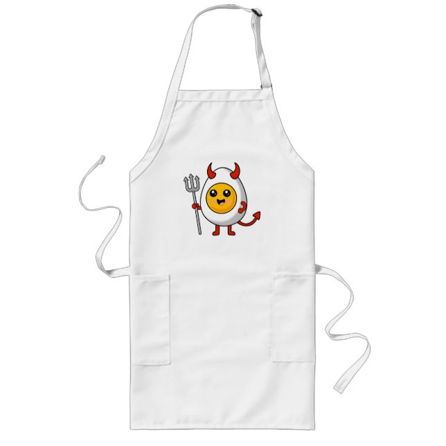 Delantal Largo Huevos Rellenos Kawaii Adorables (Frente)