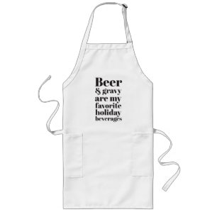 Delantal Largo Humor de feriado de cerveza y gravedad