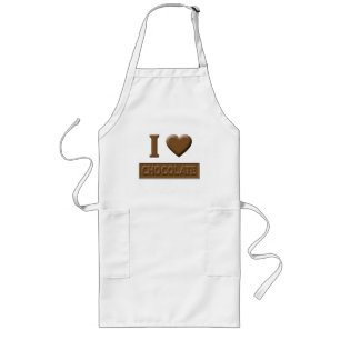 Delantal Largo I chocolate del corazón