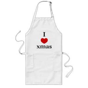 Delantal Largo I heart Xmas - Navidades Apron
