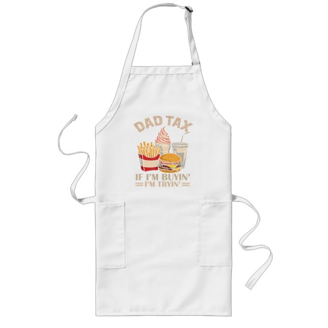 Delantal Largo Impuesto de Papá Si Estoy Comprando Estoy Intentan (Frente)
