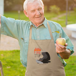 Delantal Largo Incendiar las llamas y parrilladas personalizadas